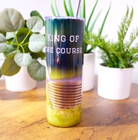 Image 1 of Handmade King of the Course 20oz Stainless Steel Tumbler, drink, cold, hot, golf, dad, men, cup