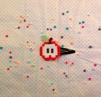 Image 1 of Kawaii apple perler bead hair clip