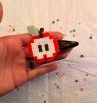 Image 2 of Kawaii apple perler bead hair clip