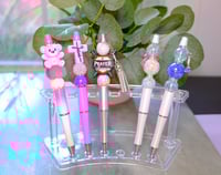 Image 1 of Beautiful Handmade Trending Beaded Pens, ball point, charms, beads, journal, writing, bear, prayer