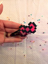 Image 1 of Monster high bow perler bead clip