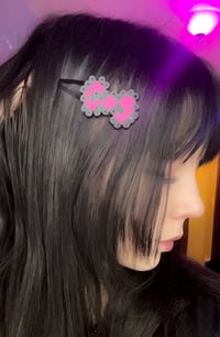 Image 3 of Monster high bow perler bead clip