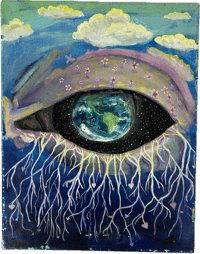 Image 1 of Within the Eye of Love Original Oil Painting