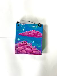 Image 1 of Small Blue and Pink Portal Original Painting