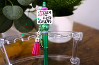 Image 4 of Fun and Colorful Handmade Beaded Pens, writing, journaling, black ink, ball point, beads, charms