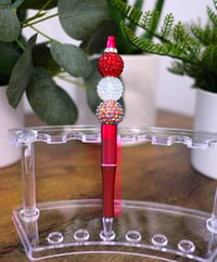 Image 2 of Beautiful Handmade Beaded Pens, writing, journaling, black ink, pen, beads, crystal, ball point
