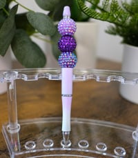 Image 3 of Beautiful Handmade Beaded Pens, writing, journaling, black ink, pen, beads, crystal, ball point