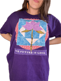 Image 2 of The Future is a Loving Lotus Medium One of a kind Tshirt