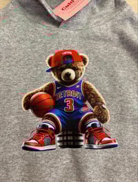 Image 3 of Pistons Bear KIDS shirt crewneck or hoodie - Detroit basketball