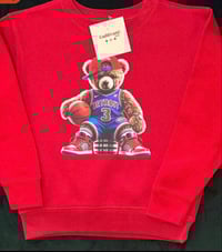 Image 1 of Pistons Bear KIDS shirt crewneck or hoodie - Detroit basketball