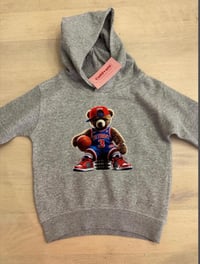 Image 3 of Pistons bear ADULTS shirt crewneck or hoodie Detroit basketball