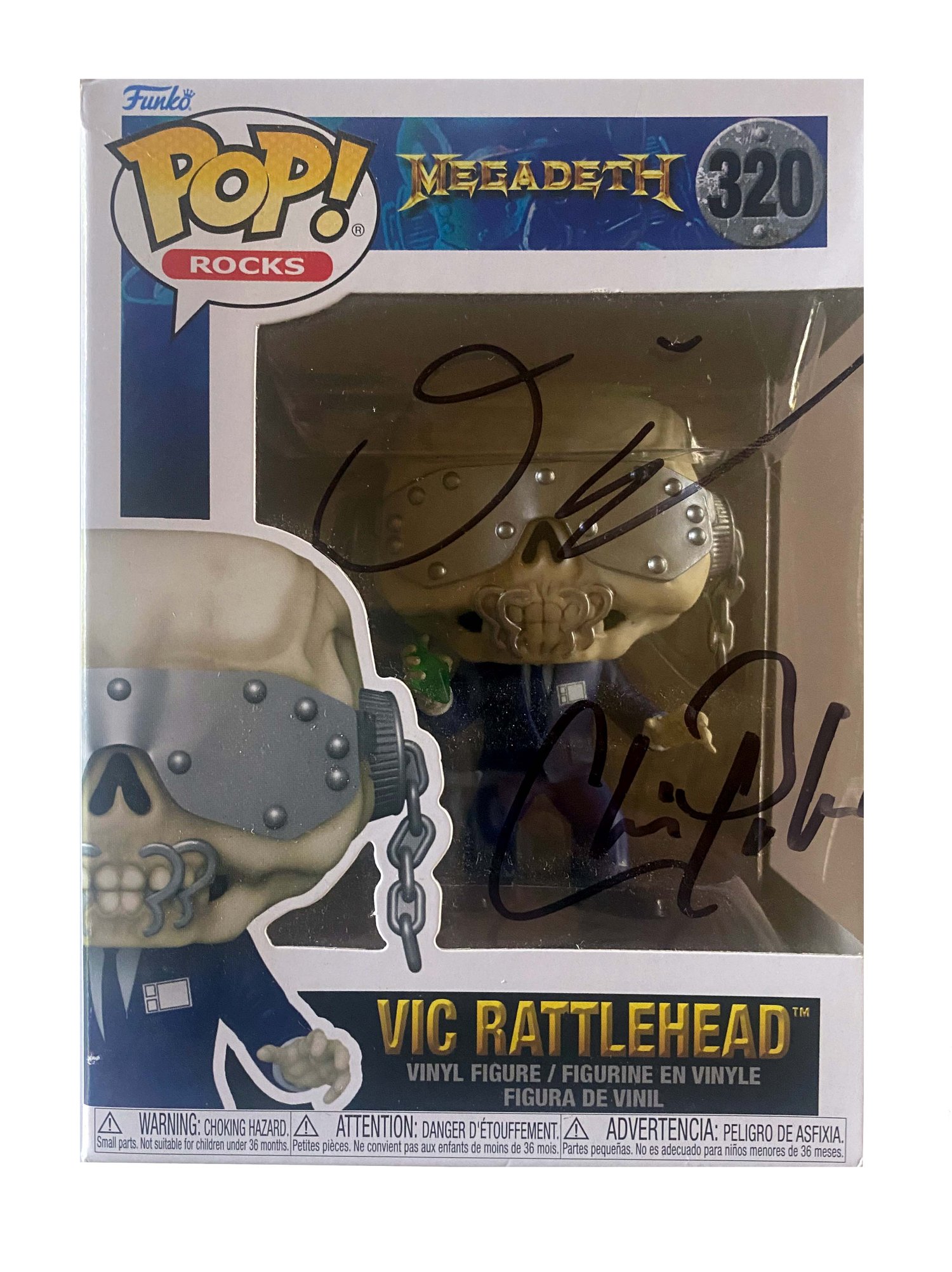Image of MEGADETH - Vic Rattlehead - POP DOLL SIGNED ELLEFSON / POLAND