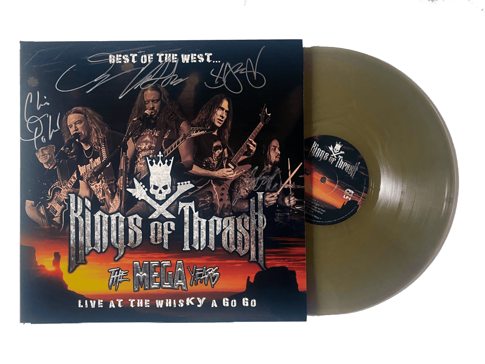 Image of KINGS OF THRASH - Best Of The West - Live At Whiskey A Go Go SIGNED BY ALL BAND 2LP VINYL GOLD