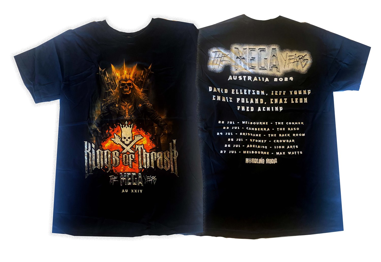 Image of KINGS OF THRASH - The Mega Years 2024 Aussie Tour Shirt