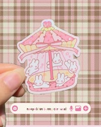 Neopolitan Bunny Carousel Sticker Flake