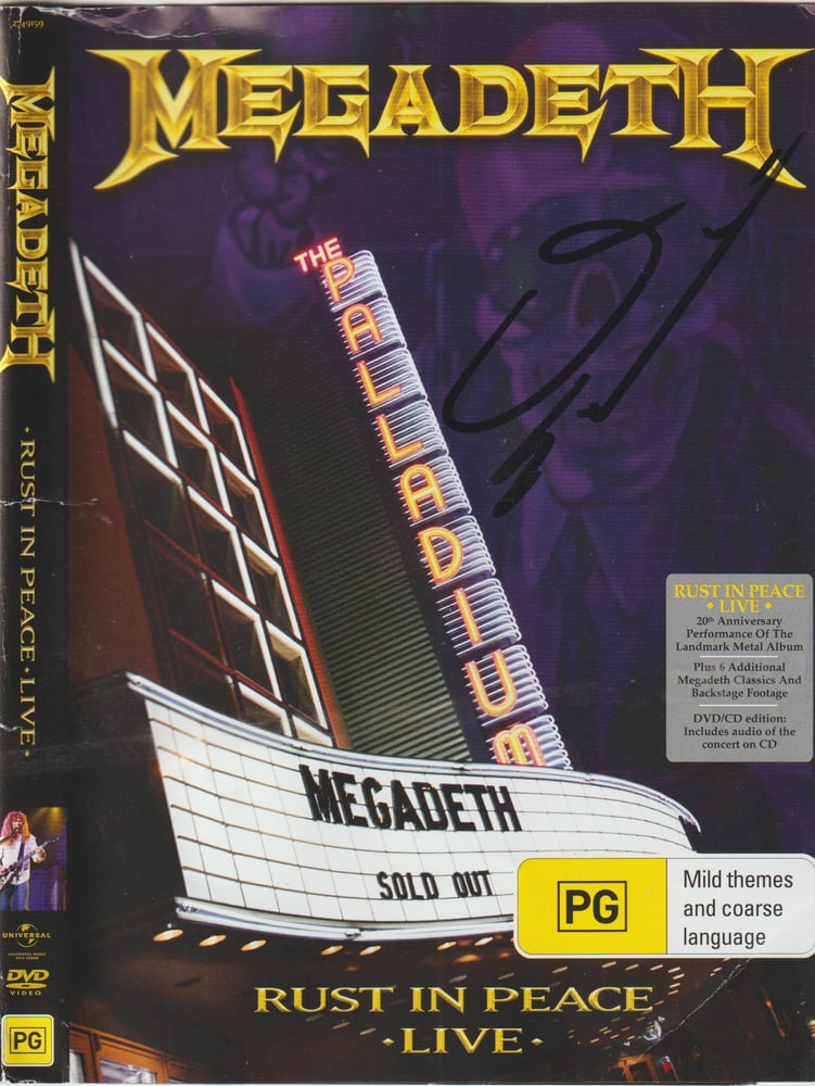 Image of MEGADETH - Rust In Peace Live - SIGNED DVD