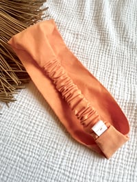 Image 2 of Bandeau adulte Margot Corail / Terracota / Fleuri paquerette