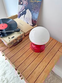 Image 5 of //RESERVADA//  LÁMPARA SETA ROJA, DE MESILLA, AÑOS 70