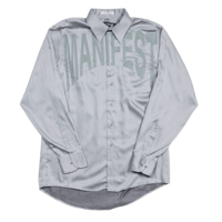 Manifest Blue Silk Shirt Large