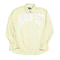 Manifest Yellow Striped Shirt Large