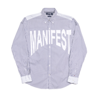 Manifest Navy Striped Shirt Medium