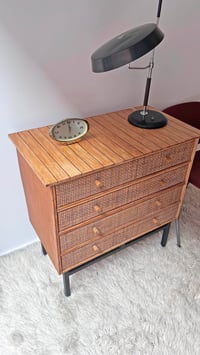 Image 2 of CÓMODA DE MIMBRE Y RATÁN, AÑOS 60