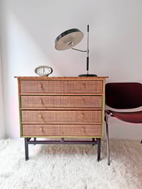 Image 1 of CÓMODA DE MIMBRE Y RATÁN, AÑOS 60