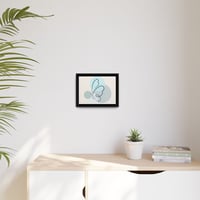 Image 3 of Framed Butterfly Line Art Matte Canvas — Minimal Blue Abstract Wall Art