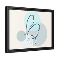 Image 5 of Framed Butterfly Line Art Matte Canvas — Minimal Blue Abstract Wall Art