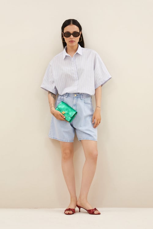 Image of 2-Shorts Elisa Denim light