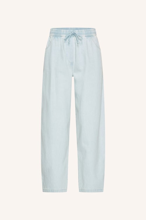 Image of 2-Pantalón sol bleached denim pants bleached denim