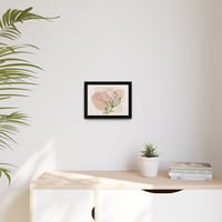 Image 3 of Framed Floral Canvas Art – Pink Minimalist Tulip Wall Decor