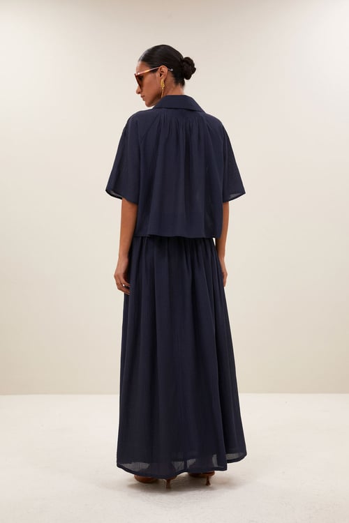 Image of 1-Blusa kick blouse navy blue