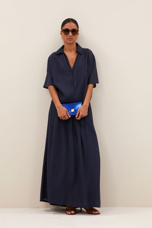 Image of 1-Blusa kick blouse navy blue