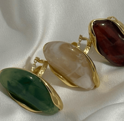 Image of Adjustable large marble ring