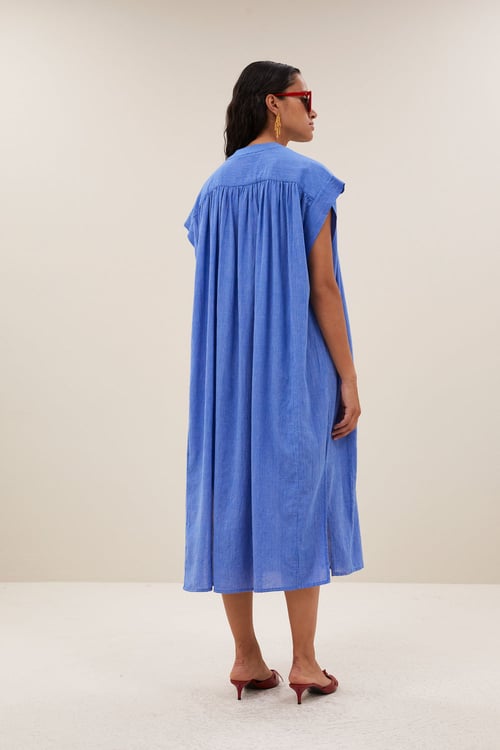 Image of 3-Vestido bodin athia dress sapphire blue