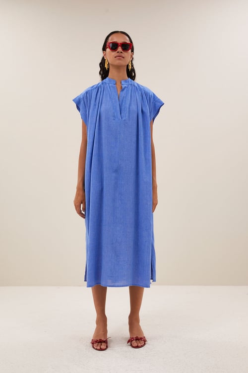 Image of 3-Vestido bodin athia dress sapphire blue