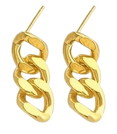 Image of Stainless Steel paperclip drop earrings