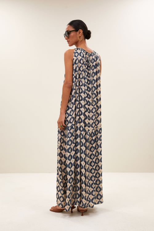 Image of 3-Vestido Peggy Goa print dress