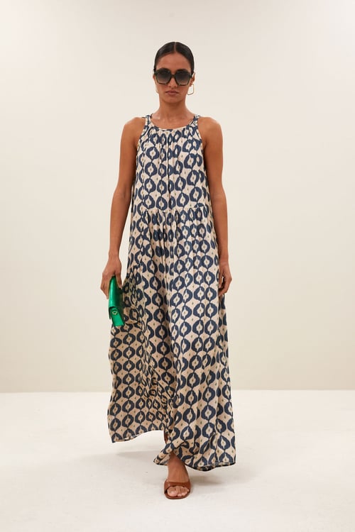 Image of 3-Vestido Peggy Goa print dress