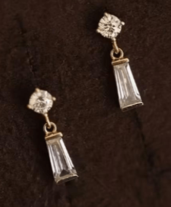 Image of Stainless Steel circle drop earrings