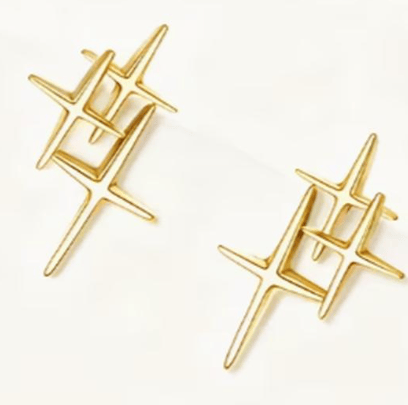 Image of Stainless Steel cross earrings