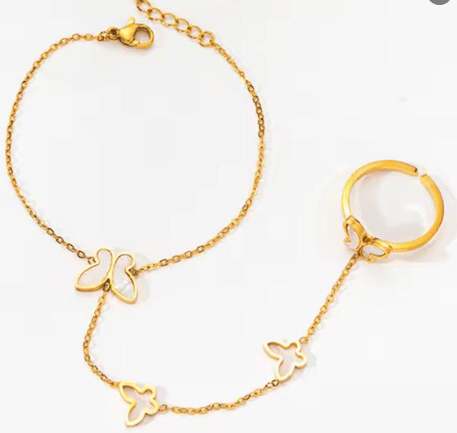 Image of Stainless steel butterfly hand chain