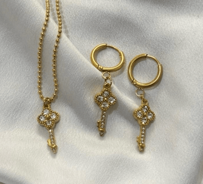 Image of Stainless steel clover key set 