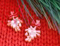 Image 2 of Mistletoe Stud Earrings - pink