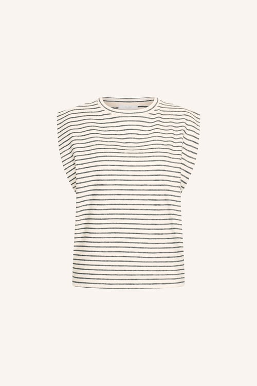 Image of 1-Jersey Diede rayas negro heavy jersey stripe top jet black 
