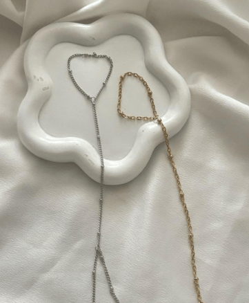 Image of Stainless steel beaded handchain