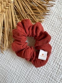 Image 3 of Chouchou Emma Corail / Terracota / Fleuri paquerette