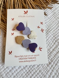 Duo barrette cœur Sixtine Violet