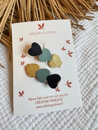 Duo barrette cœur Sixtine Marine